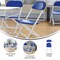 Emma and Oliver 10 Pack Kids Plastic Folding Chair Daycare Home School Furniture